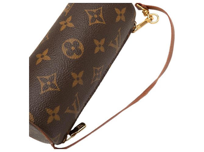 Bolso de mano Louis Vuitton Monogram Papillon Pochette Marrón Castaño - vista 6