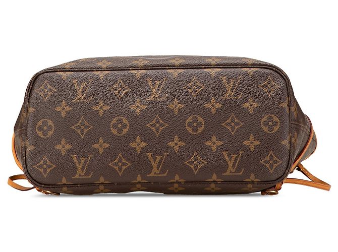 Borsa Tote Louis Vuitton Monogram Neverfull PM Marrone - vista 3