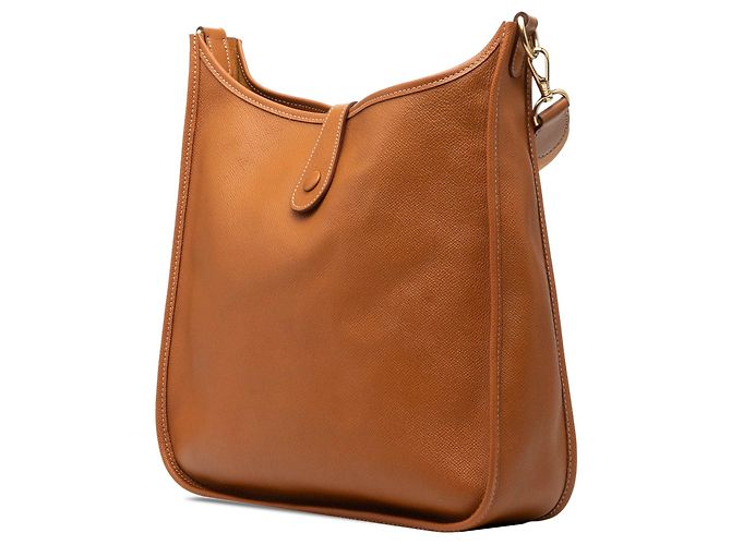 Borsa a tracolla Hermès Evelyne GM Courchevel Marrone - vista 2
