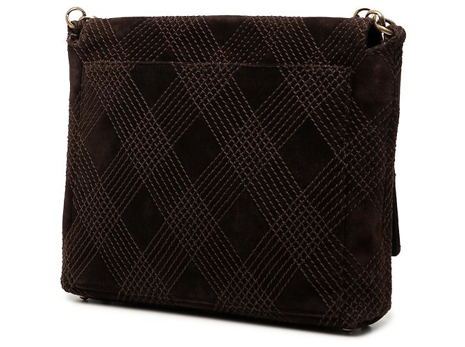 Borsa a tracolla Chanel CC in camoscio marrone Wild Stitch - vista 2