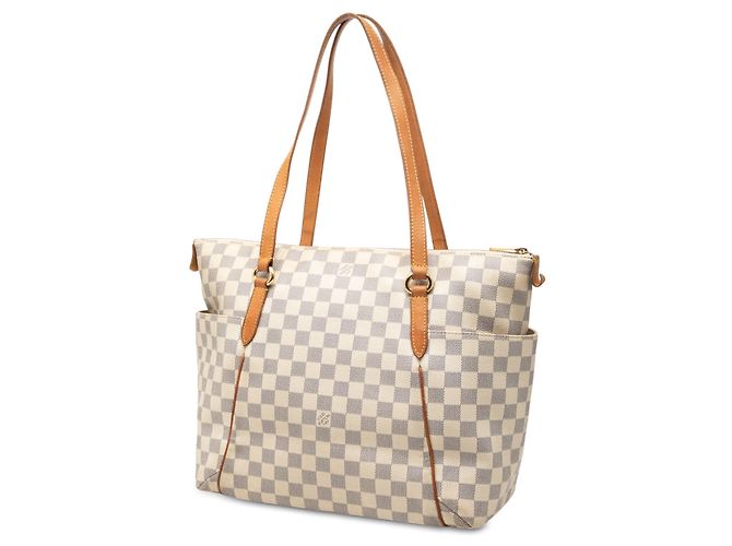 Louis Vuitton Damier Azur Totally MM Tote Bag Weiß - Ansicht 2