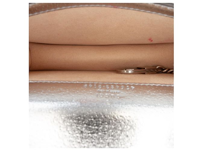 Borsa a tracolla Mini Dionysus Gucci in pelle argento - vista 4