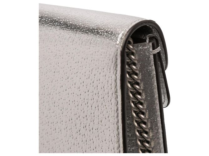 Borsa a tracolla Mini Dionysus Gucci in pelle argento - vista 9