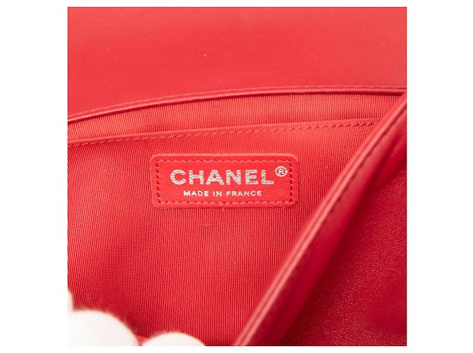 Chanel Boy Flap Crossbody Bag Bicolor aus gestepptem Lammleder, Old Medium, Schwarz - Ansicht 5
