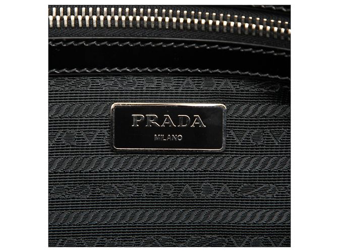 Borsa Business Prada Vernice Nera Nero - vista 5