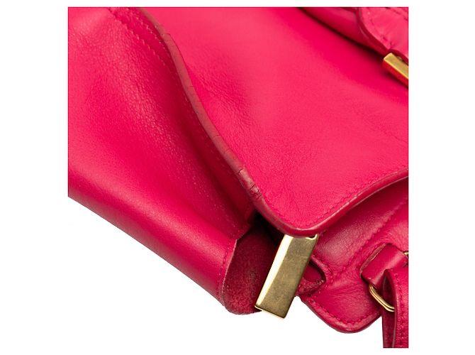 Autre Marque Borsa Satchel Classic Y Small in pelle rosa Saint Laurent - vista 7