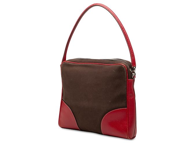 Bolsa Prada Canvas Canapa castanha Marrom - vista 2