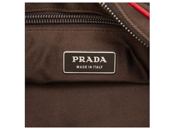 Bolsa Prada Canvas Canapa castanha Marrom - vista 5