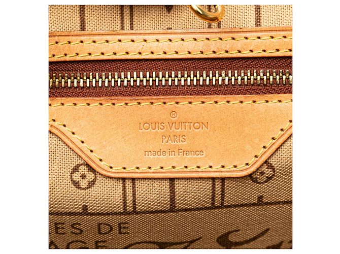 Borsa Tote Louis Vuitton Monogram Neverfull PM Marrone - vista 5