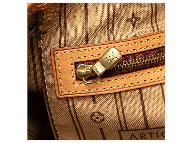 Borsa Tote Louis Vuitton Monogram Neverfull PM Marrone - vista 7