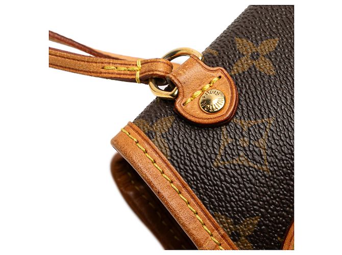 Borsa Tote Louis Vuitton Monogram Neverfull PM Marrone - vista 9