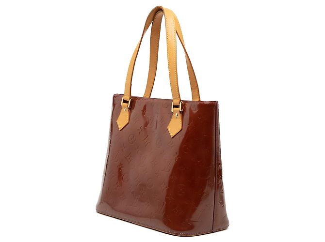 Borsa Tote Louis Vuitton Monogram Vernis Houston Marrone - vista 2