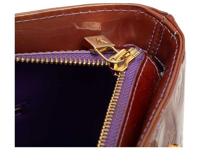 Borsa Tote Louis Vuitton Monogram Vernis Houston Marrone - vista 7