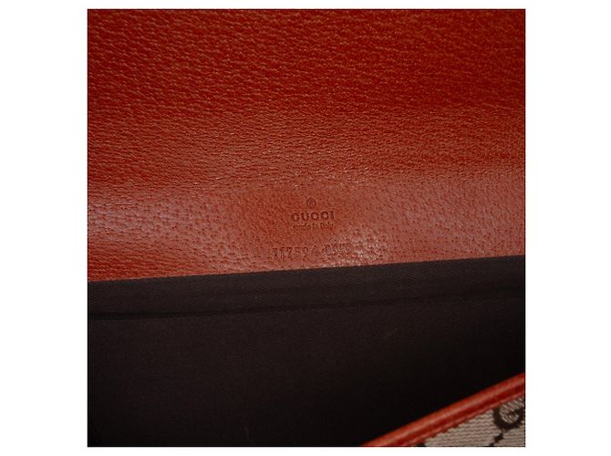 Borsa a tracolla Gucci GG Canvas Bamboo Bar beige - vista 5