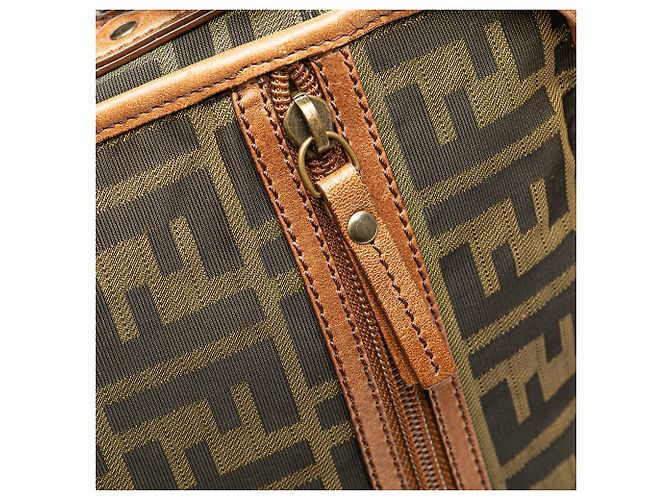 Borsa a tracolla Fendi Zucca Canvas marrone - vista 10