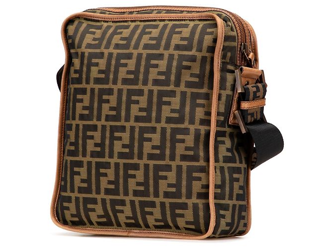 Borsa a tracolla Fendi Zucca Canvas marrone - vista 2