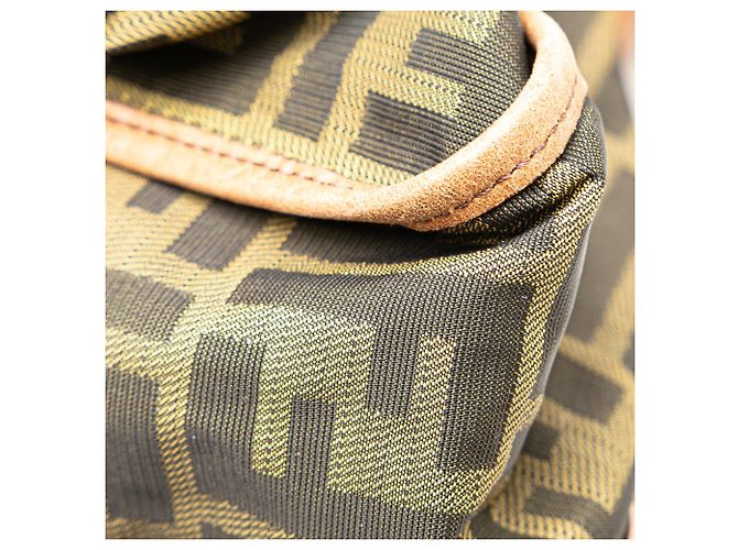 Borsa a tracolla Fendi Zucca Canvas marrone - vista 7
