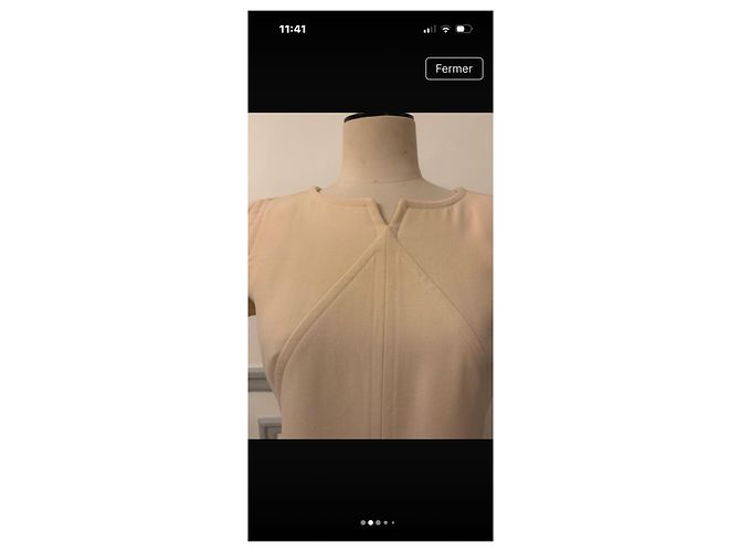 Courreges Courrèges Kleid in Beige Aus weiß - Ansicht 2
