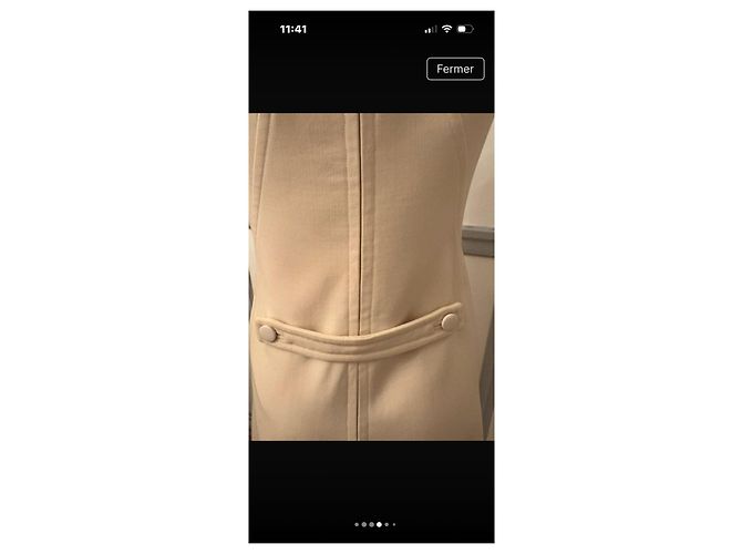 Courreges Courrèges Kleid in Beige Aus weiß - Ansicht 4