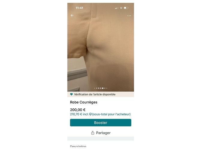 Courreges Courrèges Kleid in Beige Aus weiß - Ansicht 5