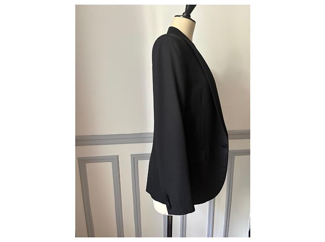 Autre Marque Saint Laurent schwarzer Wollblazer - Ansicht 5