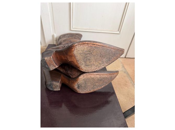 Autre Marque Botas de cuero marrón Damy Castaño - vista 7