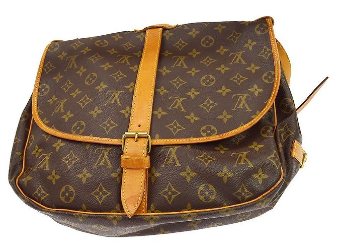Louis Vuitton Saumur Monogram Canvas 35 Marrone - vista 2