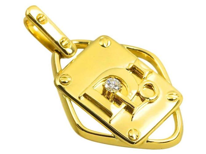 Pendente Christian Dior in oro giallo 18K e diamanti - vista 2