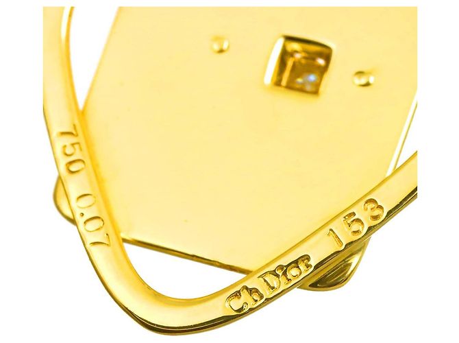 Pendente Christian Dior in oro giallo 18K e diamanti - vista 4