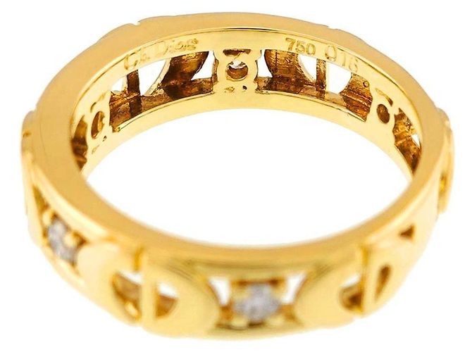 Anello Christian Dior 1 in Oro Giallo 18K - vista 3