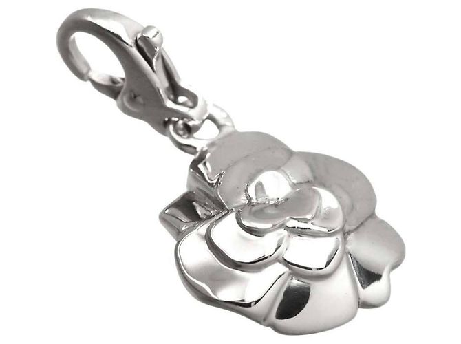 Pendente Chanel Camélia in oro bianco - vista 2