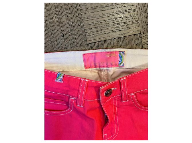 Autre Marque Pantalones de algodón con degradado rosa neón - vista 5