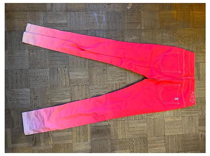 Autre Marque Pantalones de algodón con degradado rosa neón - vista 7