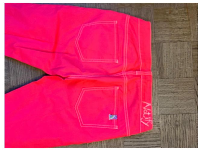 Autre Marque Pantalones de algodón con degradado rosa neón - vista 8