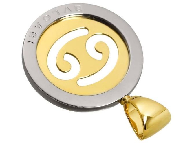 Bulgari Pendente Bvlgari Tondo Cancer in Oro Giallo 18K - vista 3