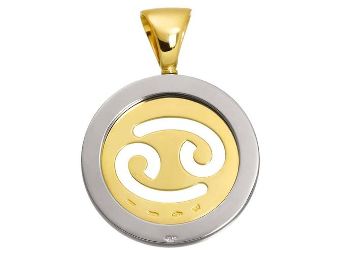 Bulgari Pendente Bvlgari Tondo Cancer in Oro Giallo 18K - vista 4