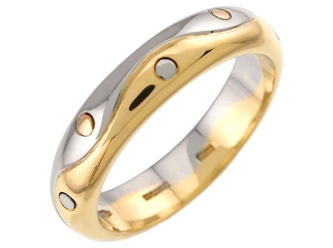 Bulgari Anello Bvlgari BVLGARI Onda in oro giallo e bianco 18K - vista 4