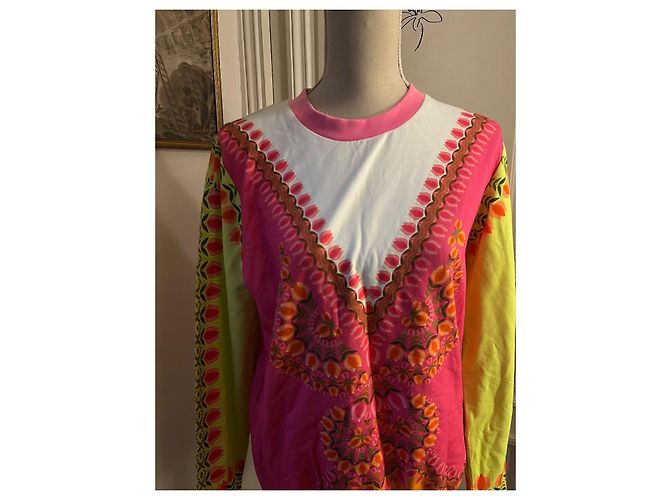 Autre Marque Sudadera estampada rosa y amarilla Blanco Verde Naranja Amarillo - vista 2