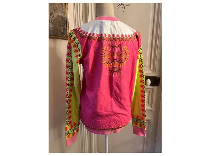 Autre Marque Sudadera estampada rosa y amarilla Blanco Verde Naranja Amarillo - vista 4