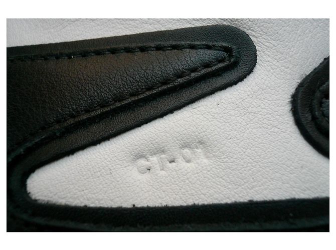 Céline Celine Sneakers alte "Z" Trainer in pelle Nero Bianco Rosso - vista 8