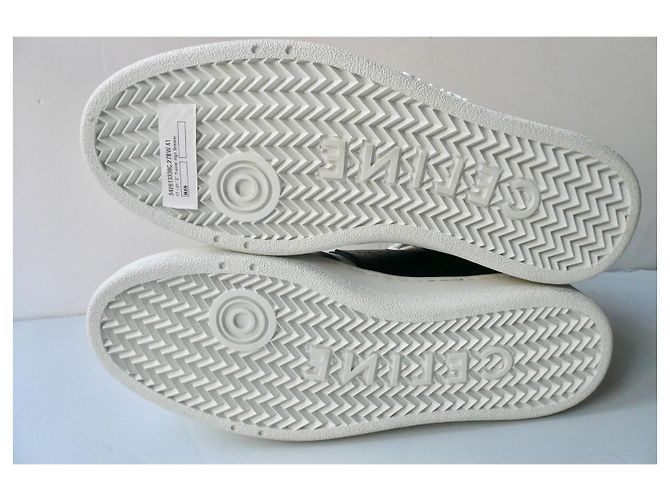 Céline Celine Sneakers alte "Z" Trainer in pelle Nero Bianco Rosso - vista 9