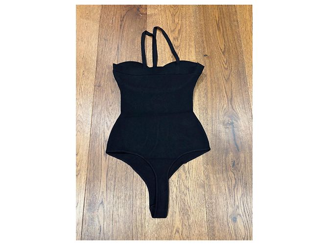 Khaite Body de mezcla de viscosa acanalada negro - vista 4