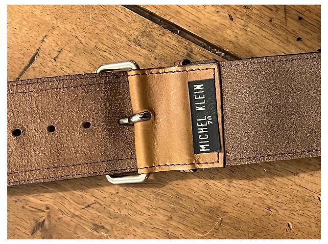 Michel Klein Leather and pony hair belt - view 4