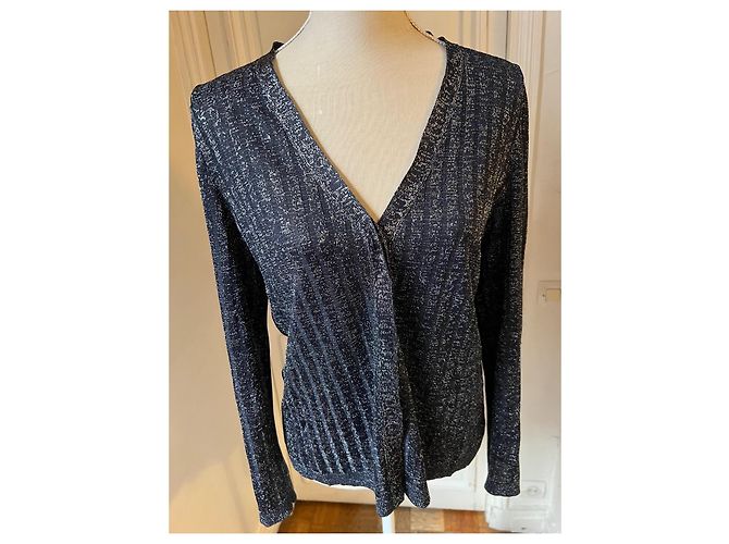 Apc A.P.C. Cardigan in Metallic-Marineblau Metallisch Dunkelblau - Ansicht 4