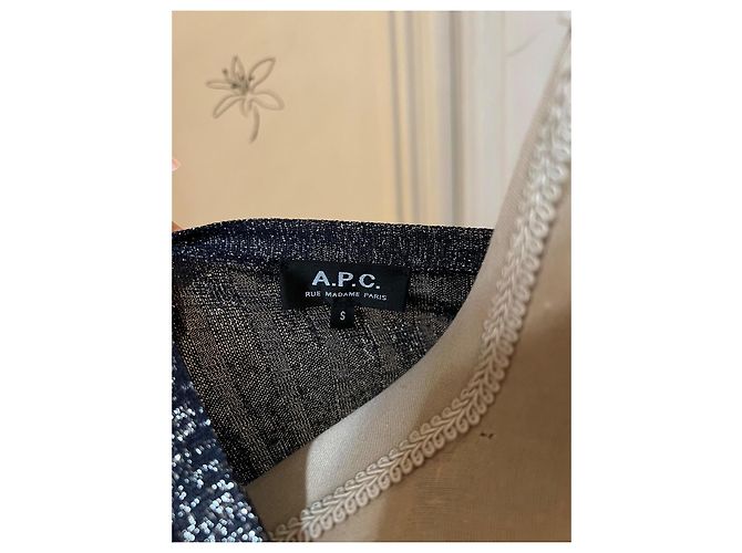 Apc A.P.C. Cardigan in Metallic-Marineblau Metallisch Dunkelblau - Ansicht 7
