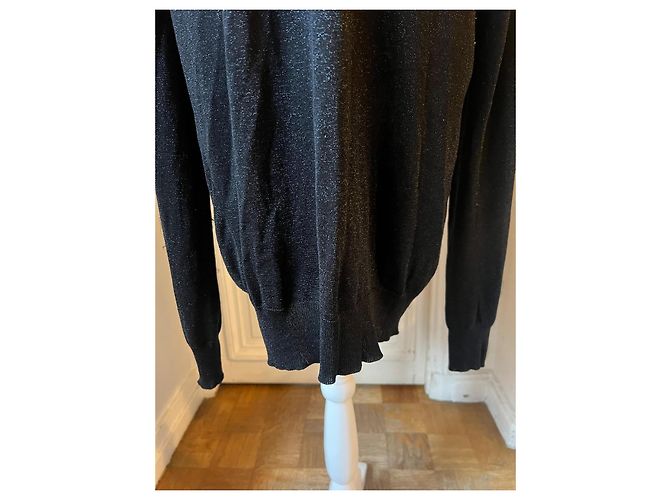 Prada V-Ausschnitt-Strickpullover in Schwarz - Ansicht 5