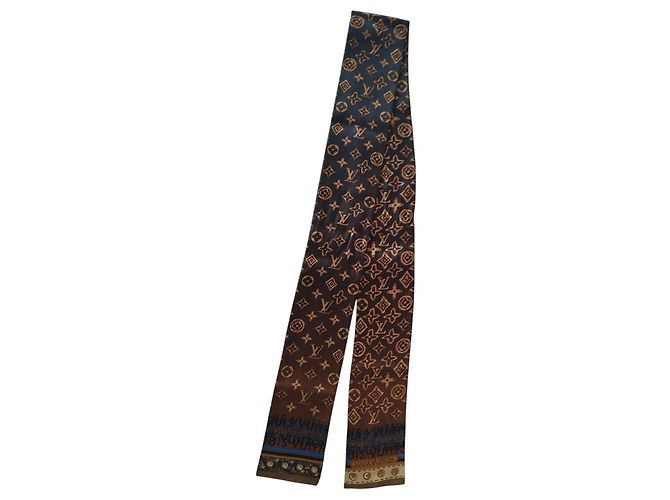 Louis Vuitton Bandeau Twilly Monogram Marrone e Blu Multicolore - vista 10
