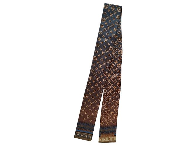 Louis Vuitton Bandeau Twilly Monogram Marrone e Blu Multicolore - vista 2