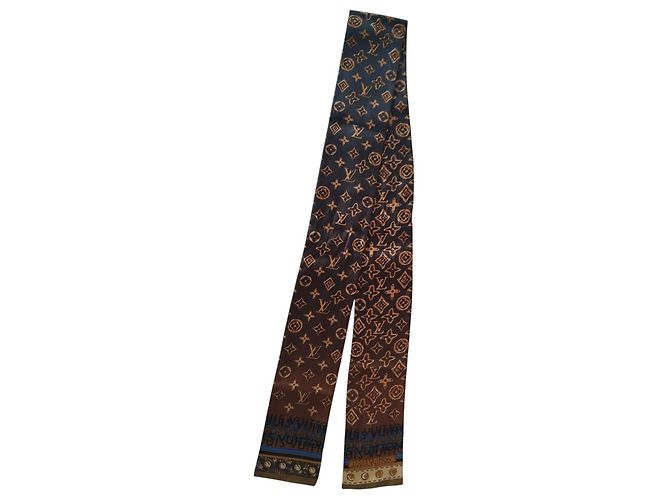 Louis Vuitton Bandeau Twilly Monogram Marrone e Blu Multicolore - vista 3