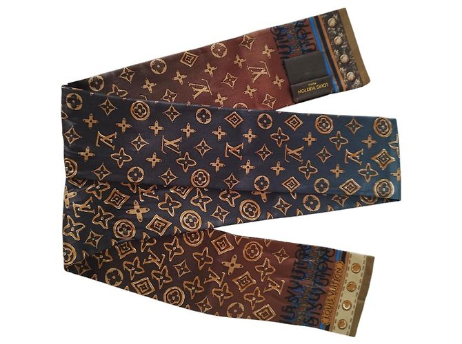 Louis Vuitton Bandeau Twilly Monogram Marrone e Blu Multicolore - vista 4